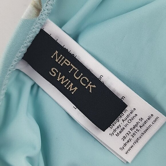 NIPTUCK SWIM Women's Baby Blue White Floral Print Bikini Bottom Size 4 - Picture 6 of 11